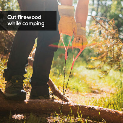 Nordic Pocket Saw 25.6 Inch Pocket Chainsaw with 33 Bi-Directional Teeth for Clearing Trails - Handy Backpacking Saw with Extra Large Nylon Handle Loops - for Survival and Emergency Situations