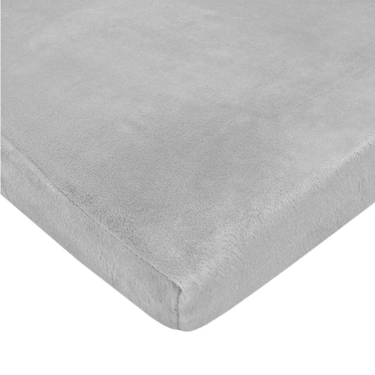 American Baby Company Heavenly Soft Chenille Fitted Pack N Play Playard Sheet 27" x 39", Warm and Cozy Chenille Pack and Play Sheet, Gray, for Boys and Girls, Fits Most Mini Crib Mattresses