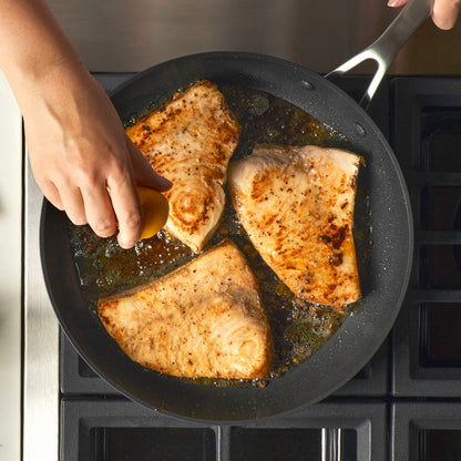 KitchenAid Hard Anodized Induction Nonstick Fry Pan/Skillet with Lid, 12.25 Inch, Matte Black