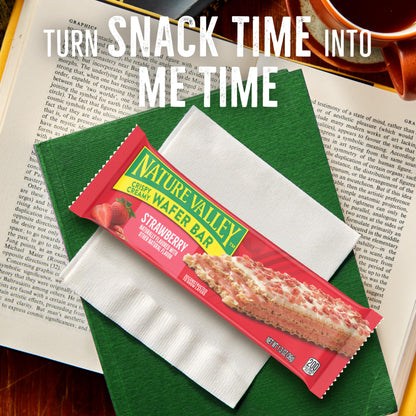 Nature Valley Crispy Creamy Wafer Bars, Strawberry, Whole Grain, 5 Bars, 6.5 oz