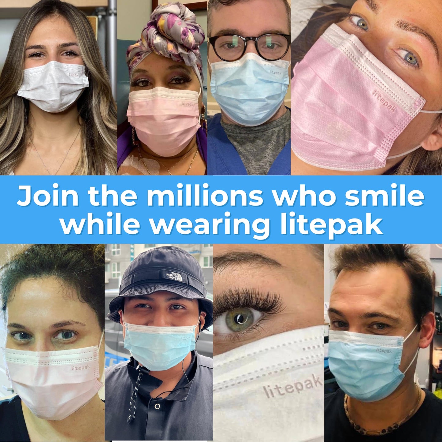 Litepak 125-Pack Disposable Face Mask Premium Comfort Earloops with Dispenser Box (Pink)