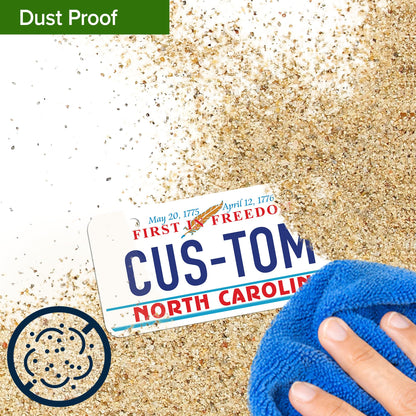 Mini License Plates, Personalized License Plates, Custom for Car, Bikes, ATV, Kids Car, Golf Cart, Jeep, 2x4 Inch, Rust-Free Fade Resistant Aluminum, USA Made by My Sign Center (North Carolina)