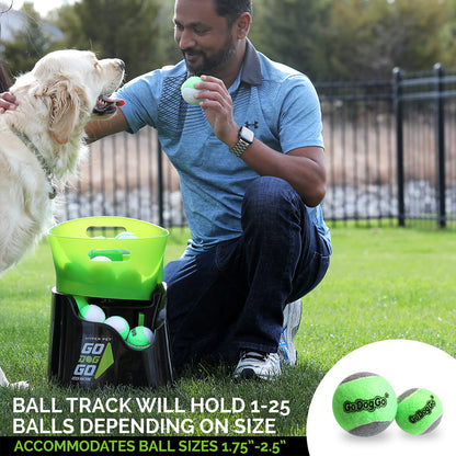 Hyper Pet GoDogGo Fetch Machine Dog Ball Launcher & Automatic Ball Launcher for Dogs With Five 2.5" Balls for Dogs 20-60 Pounds