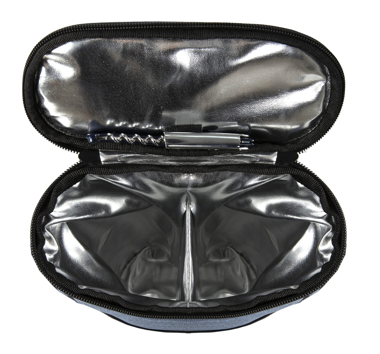 ALLCAMP 2 Bottle Wine Tote Carrier - Insulated Portable Padded Canvas Wine Bag for Travel, BYOB Restaurant, Wine Tasting, Party, Great Christmas Day Gift for Wine Lover，Blue