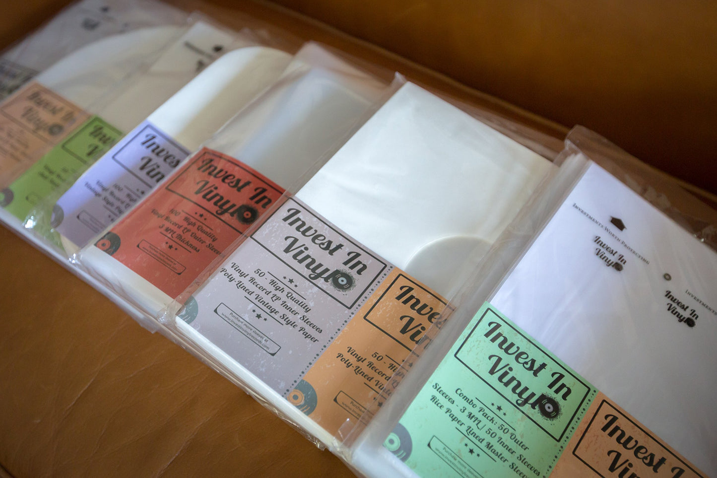 Invest In Vinyl 100 Clear Plastic Protective LP Outer Sleeves 3 Mil. Vinyl Record Sleeves Album Covers 12.75" x 12.5" Provide Your LP Collection with The Proper Protection