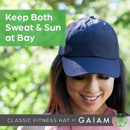 Gaiam Womens Classic Fitness Hat Baseball Cap, Leopard Print Black