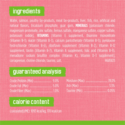 Purina Friskies Wet Cat Food Pate, Pate Salmon Dinner - (Pack of 24) 5.5 oz. Cans