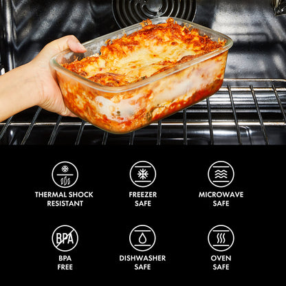 OXO Good Grips 3.5 Cup Smart Seal Airtight Glass Rectangle Food Storage Container