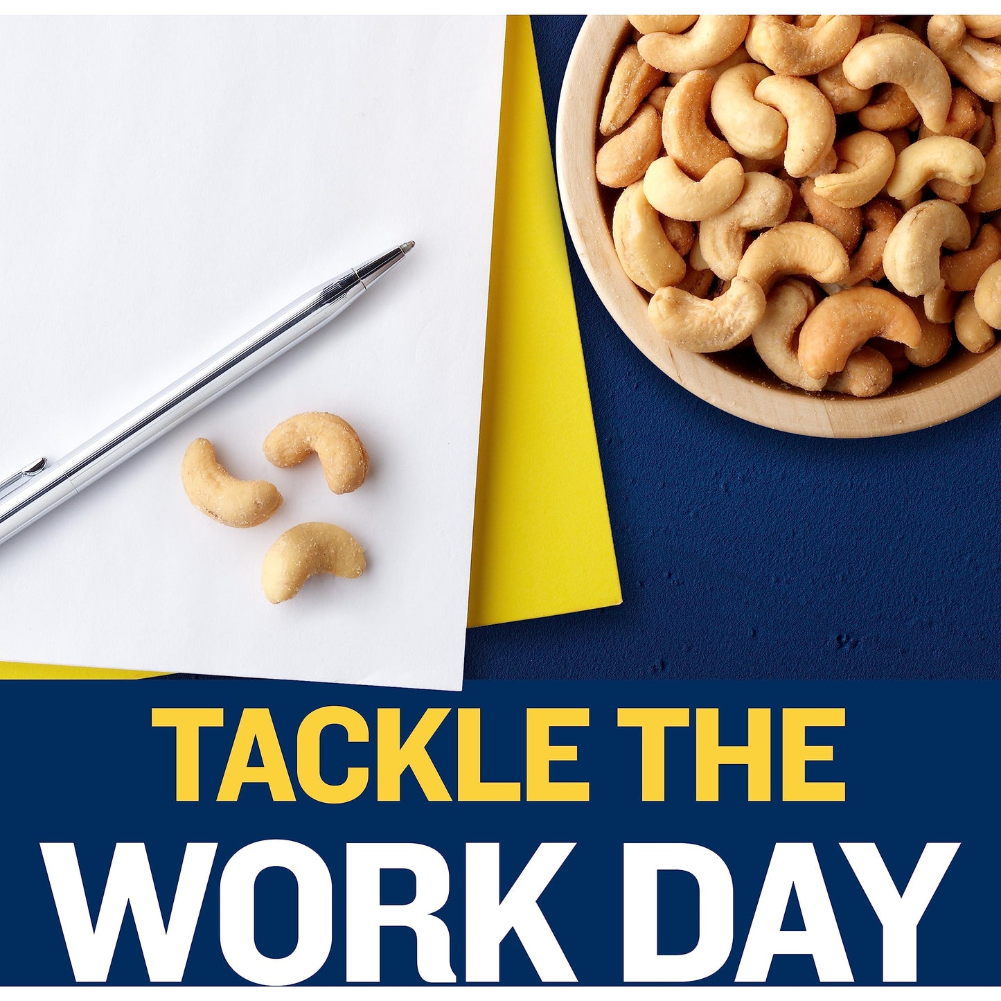 PLANTERS Deluxe Salted Whole Cashews, Party Snacks, Plant-Based Protein, Quick Snack for Adults, After School Snack, Roasted Cashew Flavored with Sea Salt, Bulk Nuts, Kosher, 1 lb 2.25oz Canister