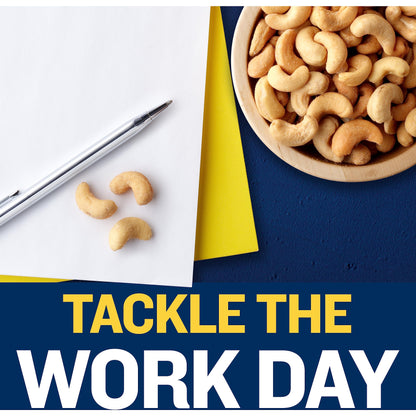 PLANTERS Deluxe Salted Whole Cashews, Party Snacks, Plant-Based Protein, Quick Snack for Adults, After School Snack, Roasted Cashew Flavored with Sea Salt, Bulk Nuts, Kosher, 1 lb 2.25oz Canister