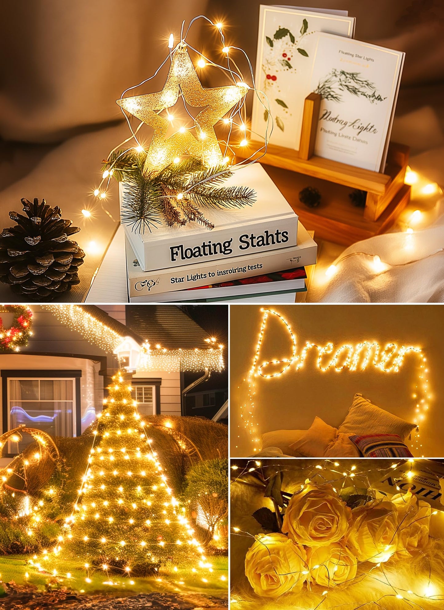 Minetom Twinkle Fairy Lights, 33 ft 100 LED USB Plug in String Lights with Remote and Timer, Waterproof 8 Modes for Bedroom Indoor Wreath DIY Party Wedding Christmas Holiday Decoration