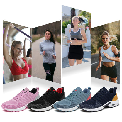 Mishansha Women's Running Shoes Outdoor Athletic Sport Tennis Shoes Excercise Breathable Comfortable Fashion Sneakers Walking Training Jogging Gym Shoes 9 Blue