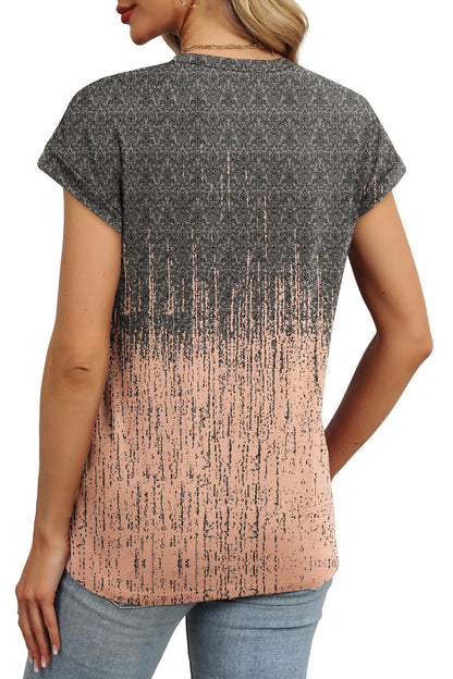 Alaroo Tshirts Shirts for Women Crew Neck Short Sleeve Tops Trendy Tunic Blouses Print 16 M