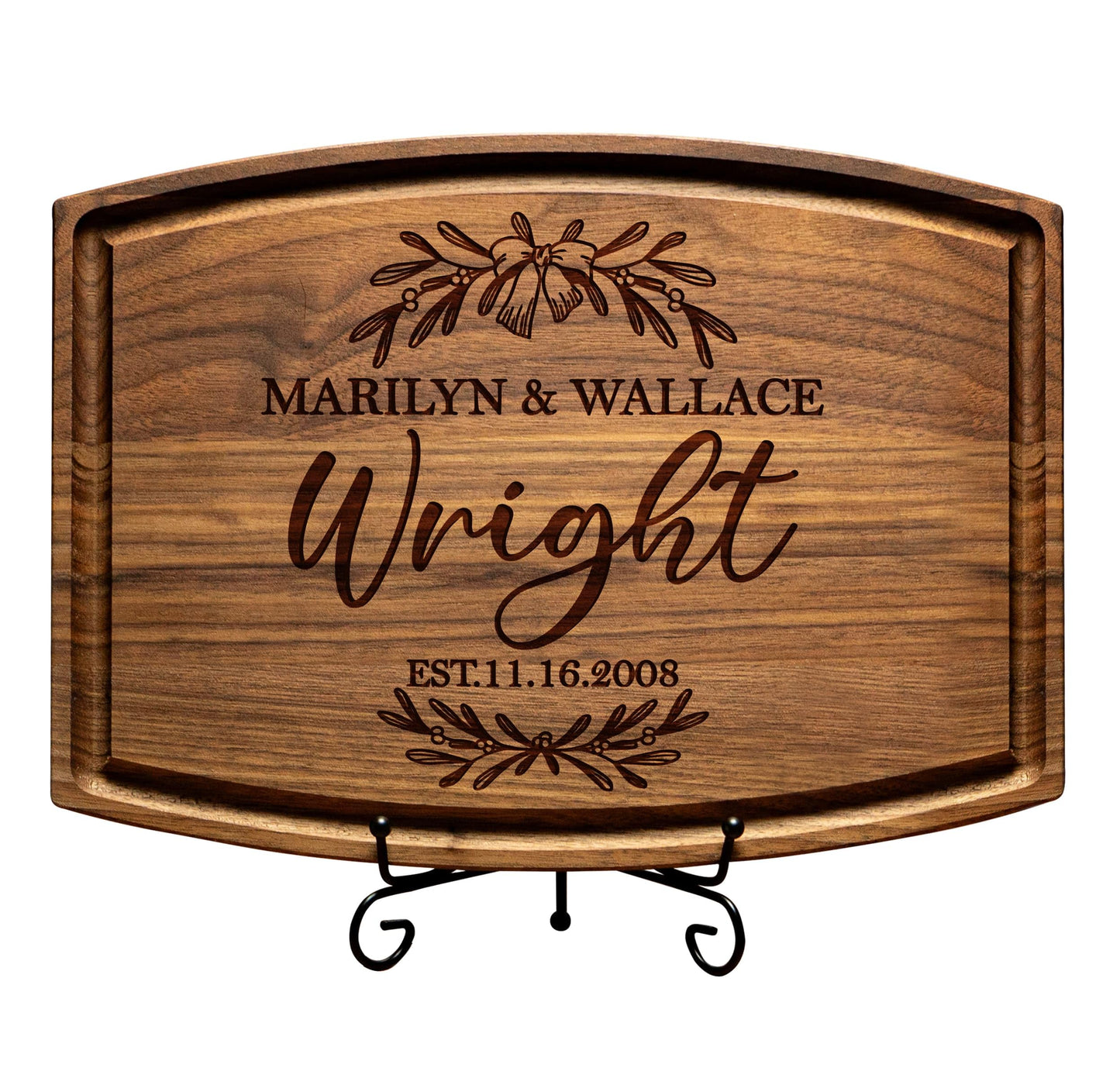 Personalized Cutting Board - Custom Engraved Wood Charcuterie Board - Customized Bridal Shower, Wedding, Engagement, Anniversary and Housewarming Gifts - Best Gift Idea for Couples, Parents, Family