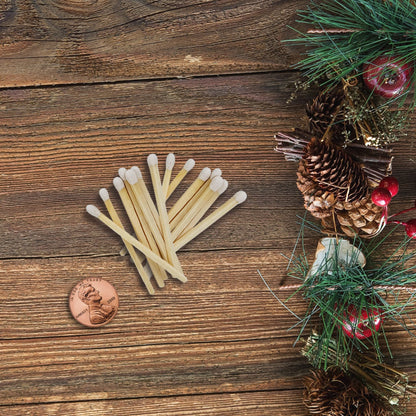 2" Classic White Tip Safety Matches | 100+ Bulk Artisan Matchsticks with Bumble Striker Stickers by Thankful Greetings| Decorative Candle Accessories | Unique & Fun for Your Home Decor, Gift, & Events