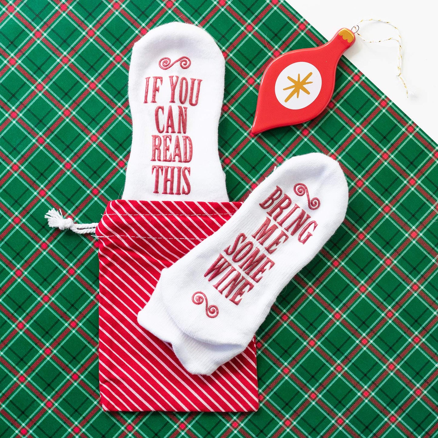 Haute Soiree If You Can Read This, Bring Me Some Wine Funny Socks for Women - One Size Fits All Gift for Wine Lovers