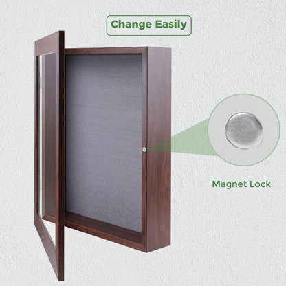 Frametory, 11x14 Shadow Box Frame - Front Opening - 2 Inch Depth Display for Wall and Tabletop - Memory Box With 6 Pins Included (Walnut)