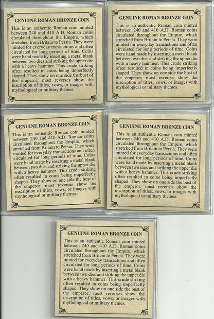 ONE - AUTHENTIC ANCIENT ROMAN Bronze COIN. 1700 Years Old. VARIOUS QUALITY