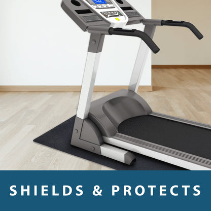 MotionTex Exercise Equipment Mat for Under Treadmill, Rowing Machine, Elliptical, Fitness Equipment, Home Gym Floor Protection, 36" x 72", Black