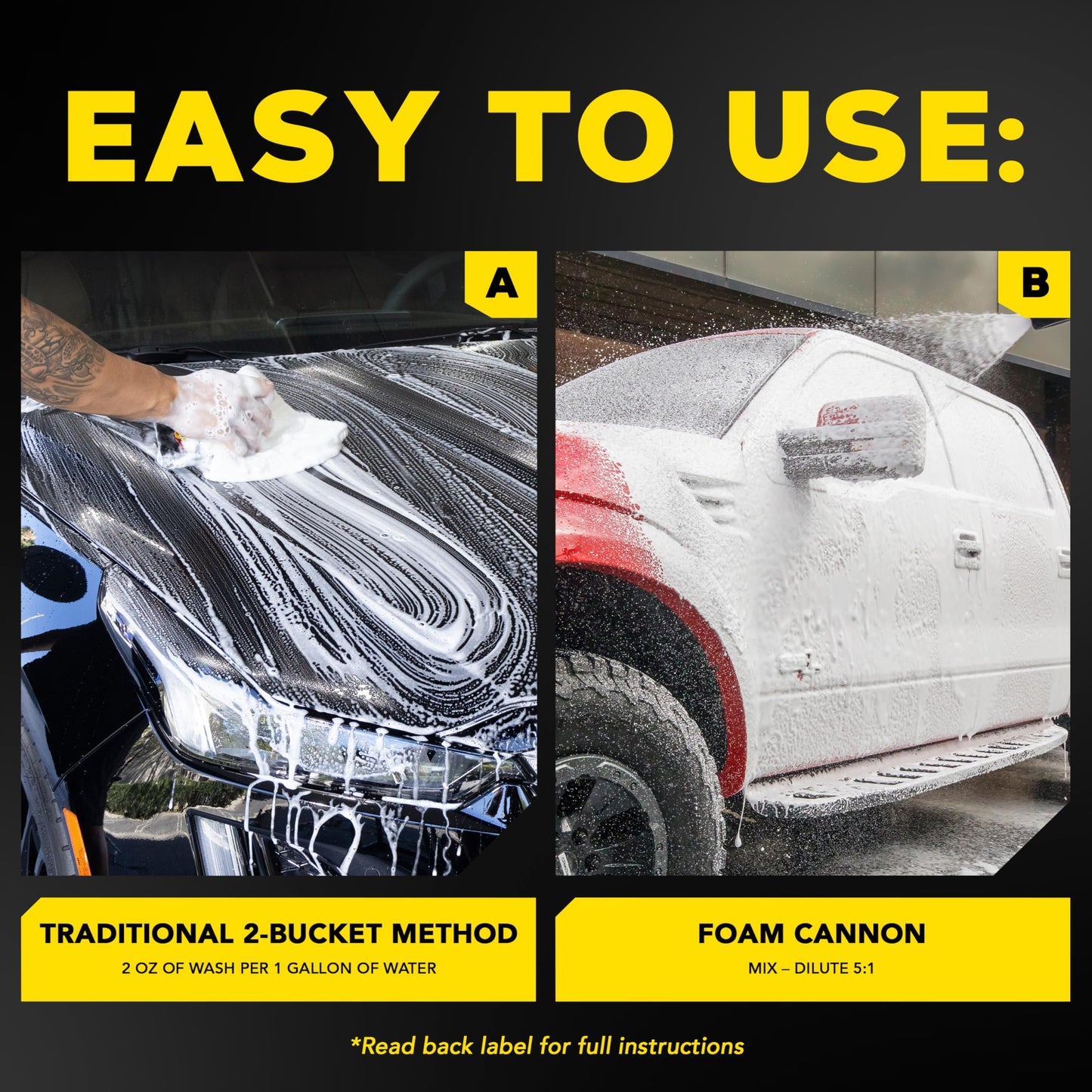 Meguiar's Gold Class Car Wash - Get Professional Results in a Foam Cannon or as a Bucket Wash - Get a Clean and Glossy Finish That's Safe for All Paint Types - 64 Oz