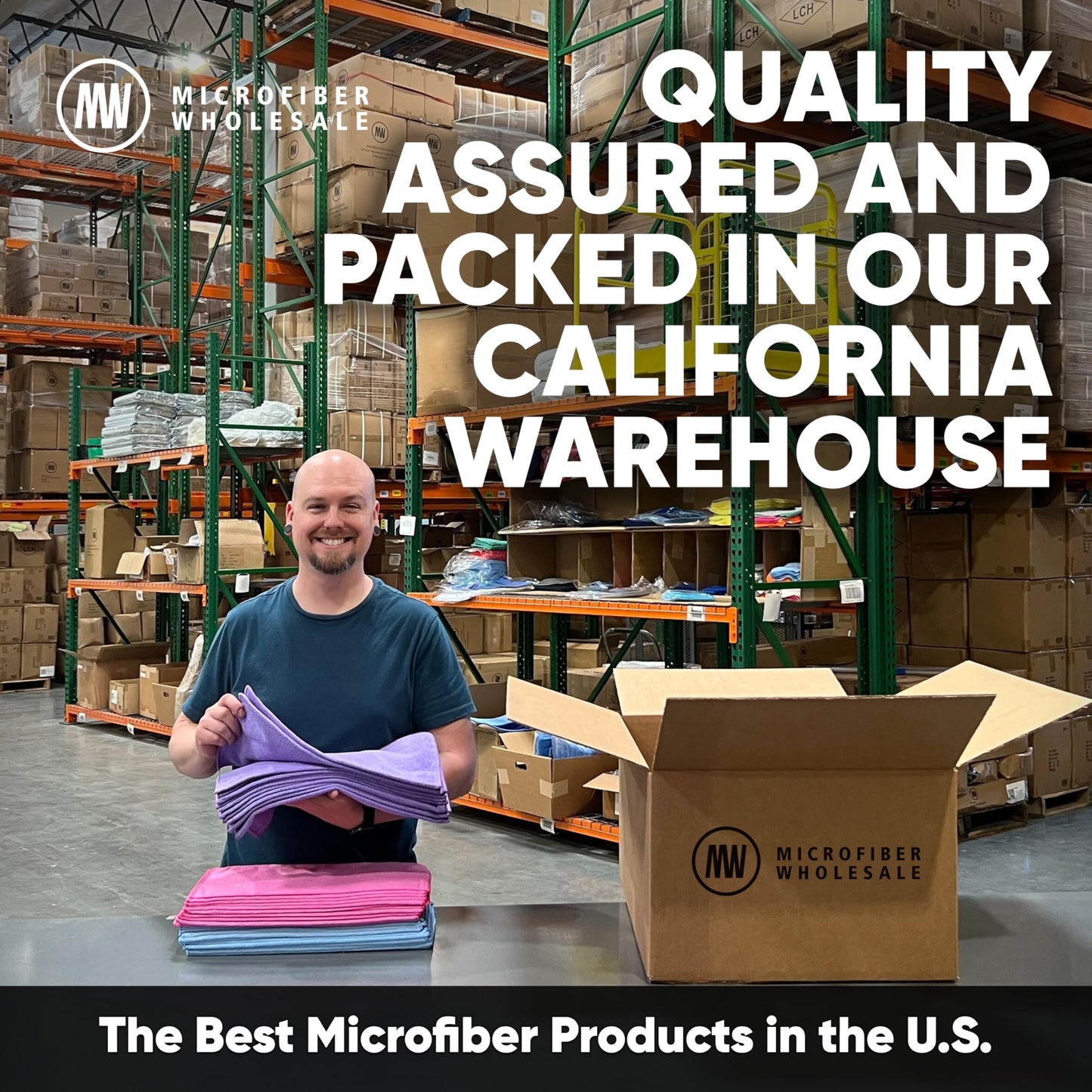 MW Pro Microfiber Cleaning Cloth | Black Gray Blue | 12 Pack | 16” x 16” | All Purpose Microfiber Towels - Clean, Dust, Polish, Scrub, Absorbent