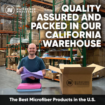 MW Pro Microfiber Cleaning Cloth | Black Gray Blue | 12 Pack | 16” x 16” | All Purpose Microfiber Towels - Clean, Dust, Polish, Scrub, Absorbent