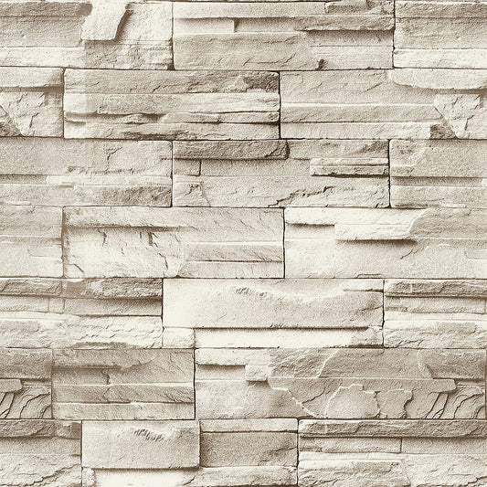 Jeweluck Stone Wallpaper Peel and Stick Brick Wallpaper 17.7”×118.1” Brick Contact Paper Peel and Stick Wall Paper Bathroom Faux Stone Backsplash for Kitchen Removable Decorative for Walls Vinyl