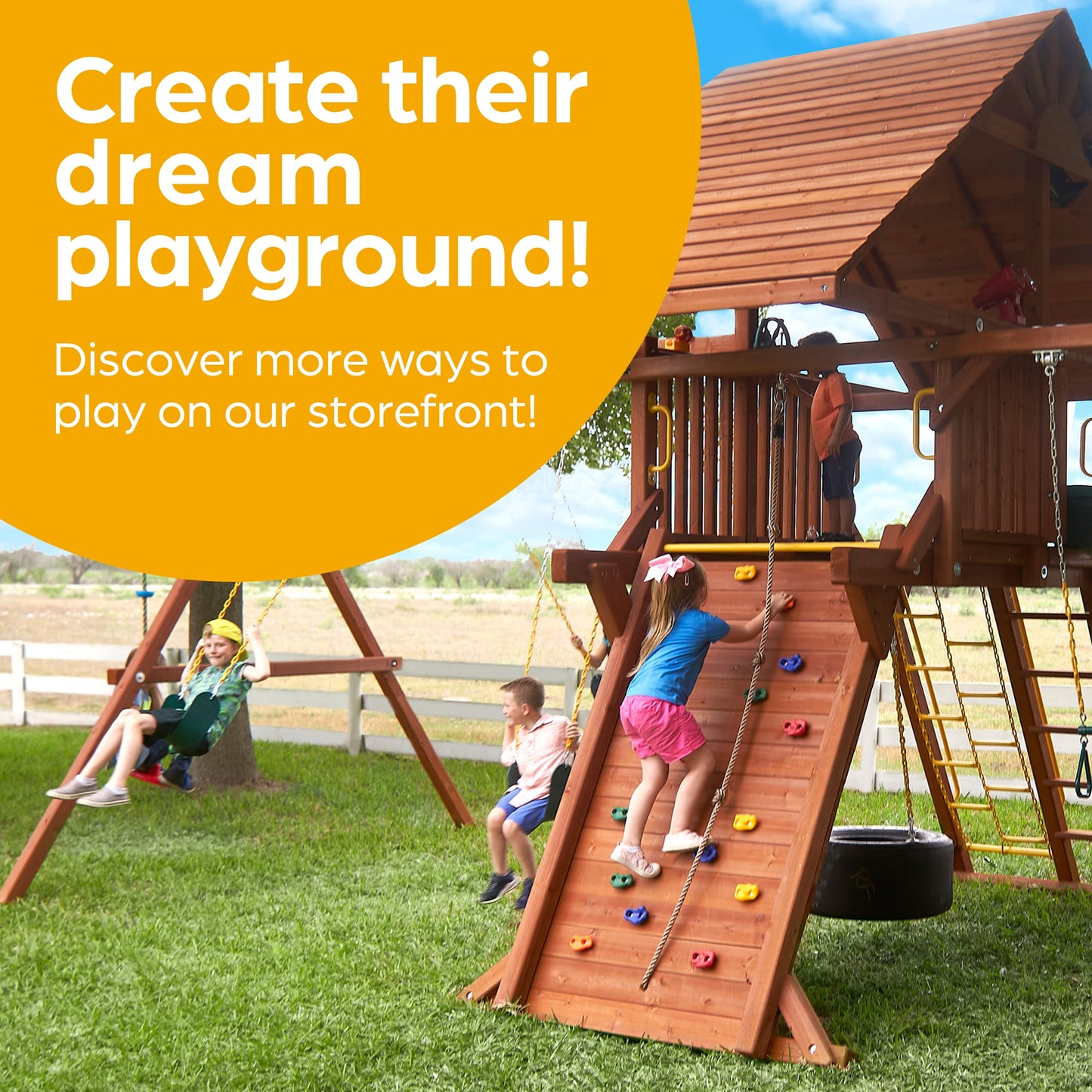 Jungle Gym Kingdom Swings for Outdoor Swing Set - Pack of 2 Swing Seat Replacement Kits with Heavy Duty Chains - Backyard Swingset Playground Accessories for Kids (Blue)