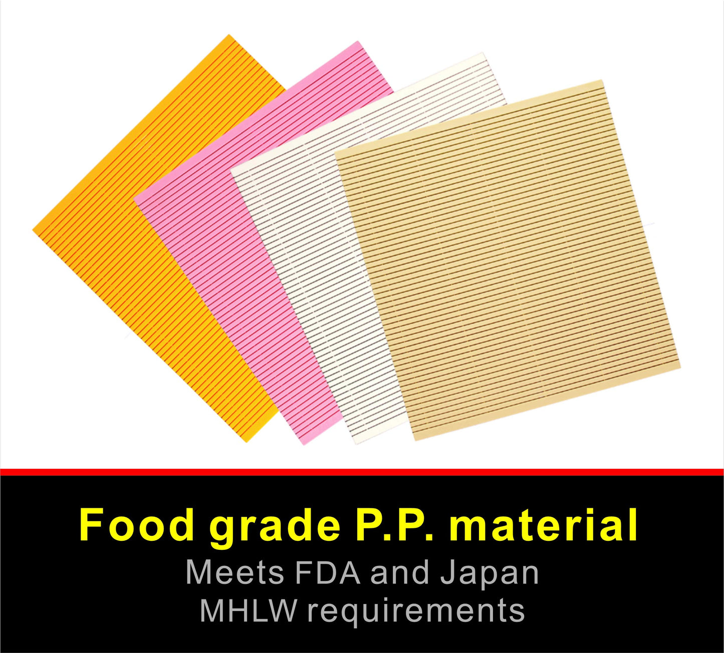 Professional Non-stick Sushi Mat Plastic Sushi Rolling Mat Sushi Mat Roller Makisu Sushi roller 10.5 in x 9.8 in