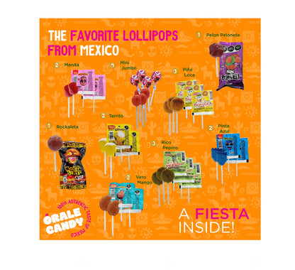 Mexican Candy Mix Assortment, Dulces mexicanos, Includes Vero mango, Salsaghetti, Peloneta, Pelon pelo rico, bulk candies, pulparindo, candy box variety pack