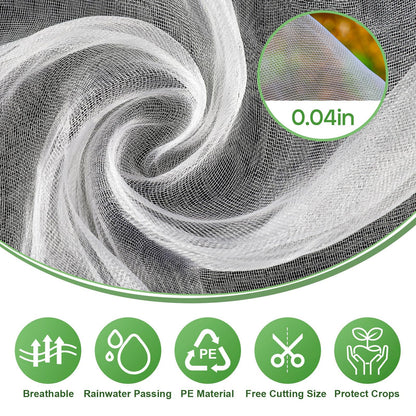 GonLei Garden Netting 10 X 50 FT Ultra Fine Netting for Garden Protection,Garden Netting for Raised Beds,Mosquito Net for Blueberry Shrubs Vegetables Fruits Flowers Crops Pest Barrier