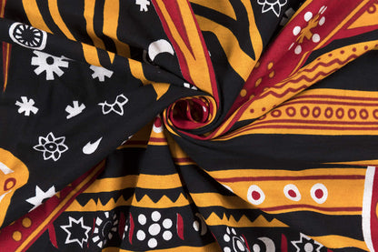 Popular Handicrafts Indian Burning Sun Hippie Mandala Window Curtains - Gypsy Bohemian Sun Moon Beautiful Drapery Bedroom Living Room Balcony Valance Panels Golden