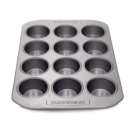 Farberware 12-c. Nonstick Nonstick Bakeware Muffin Pan, Gray