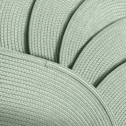 AHHFSMEI Placemats Set of 6 for Dining Table Washable Woven Vinyl Non-Slip 18x12 inches Placemat Heat-Resistant Durable Table Mats for Dining Table Easy to Clean (Sage Green, 6)