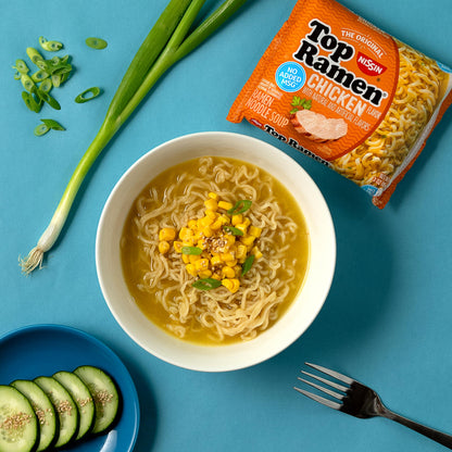 Nissin Top Ramen Bowl Ramen Noodle Soup, Chicken, 3.42 Ounce (Pack of 6)