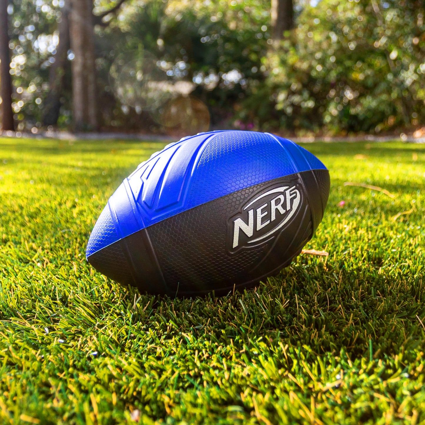 Nerf Pro Grip Football, Blue, Classic Foam Ball, Easy to Catch & Throw, Sports Toys, Christmas Gifts or Stocking Stuffers for Kids