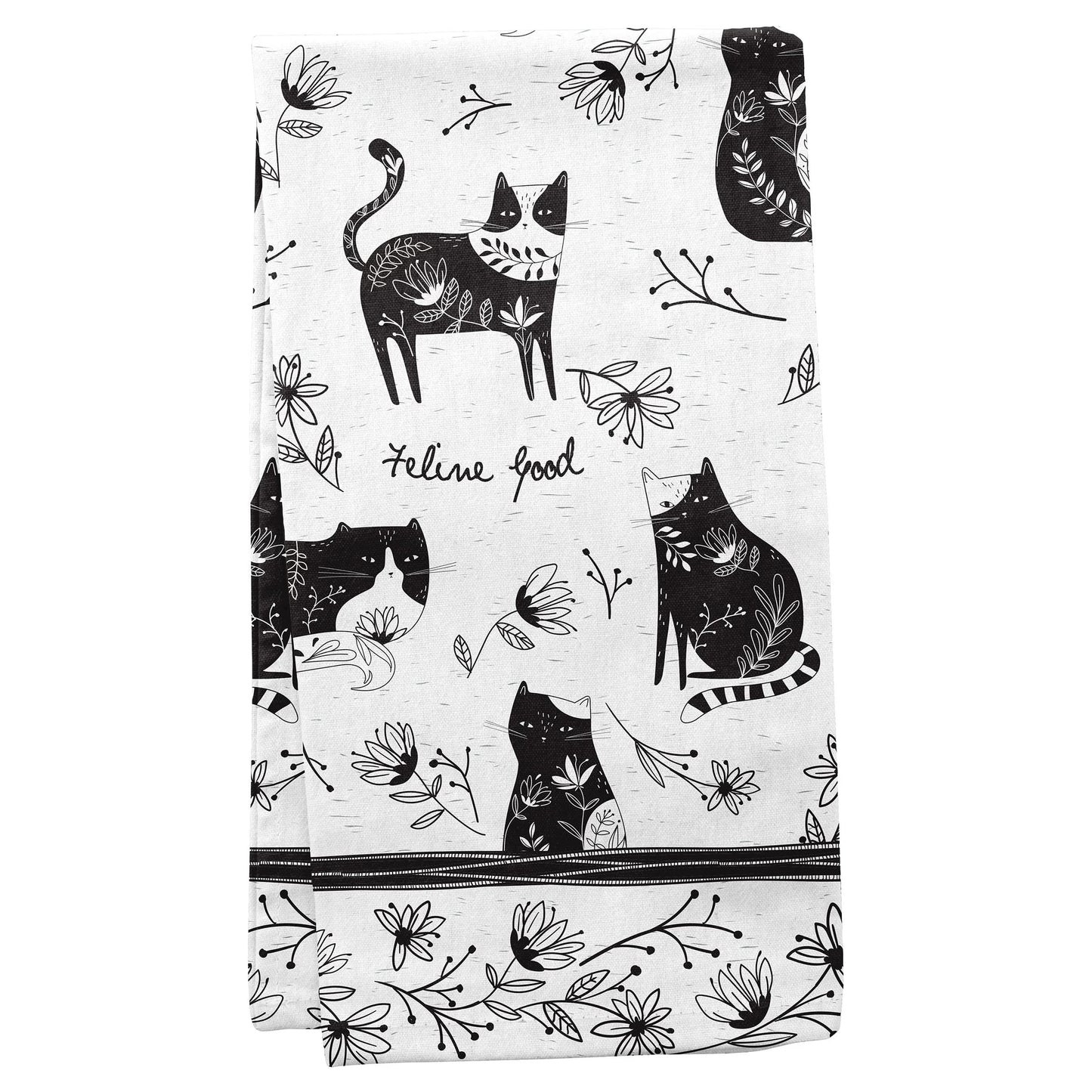Karma Boho Tea Towels Cat 18" x 22"