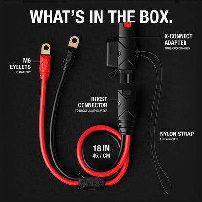 NOCO GBC007 18.5-Inch Boost X-Connect Adapter Extension Cable for GB20, GB40, GB50 and GBX45 UltraSafe Lithium Jump Starters