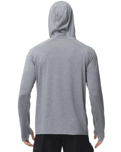 Roadbox UPF 50+ Fishing Shirts for Men Long Sleeve UV Sun Protection Hoodie Outdoor Hiking Shirts