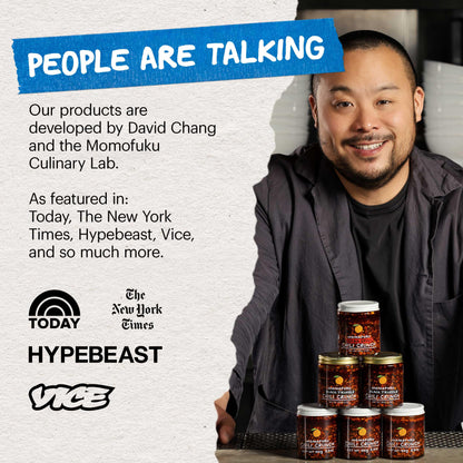 Momofuku Black Truffle Chili Crunch by David Chang, (5.5 Ounces), Chili Oil with Crunchy Garlic and Shallots, Spicy Chili Crisp with Real Truffle for Cooking as Sauce or Topping (Packaging May Vary)