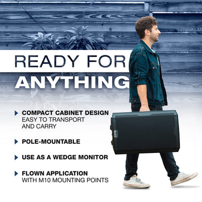 ALTO TS415 2500W 15" Powered PA Speaker with 3 Channel Mixer, Bluetooth Streaming, Wireless Loudspeaker Linking, DSP and ALTO App