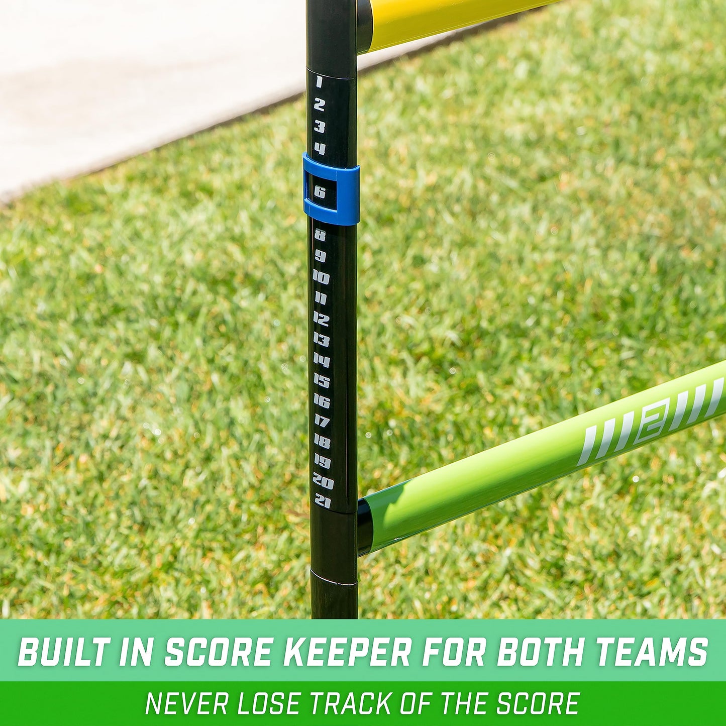 GoSports Pro Grade Ladder Toss Indoor - Outdoor Game Set with 6 Soft Rubber Bolo Balls, Travel Carrying Case and Score Trackers