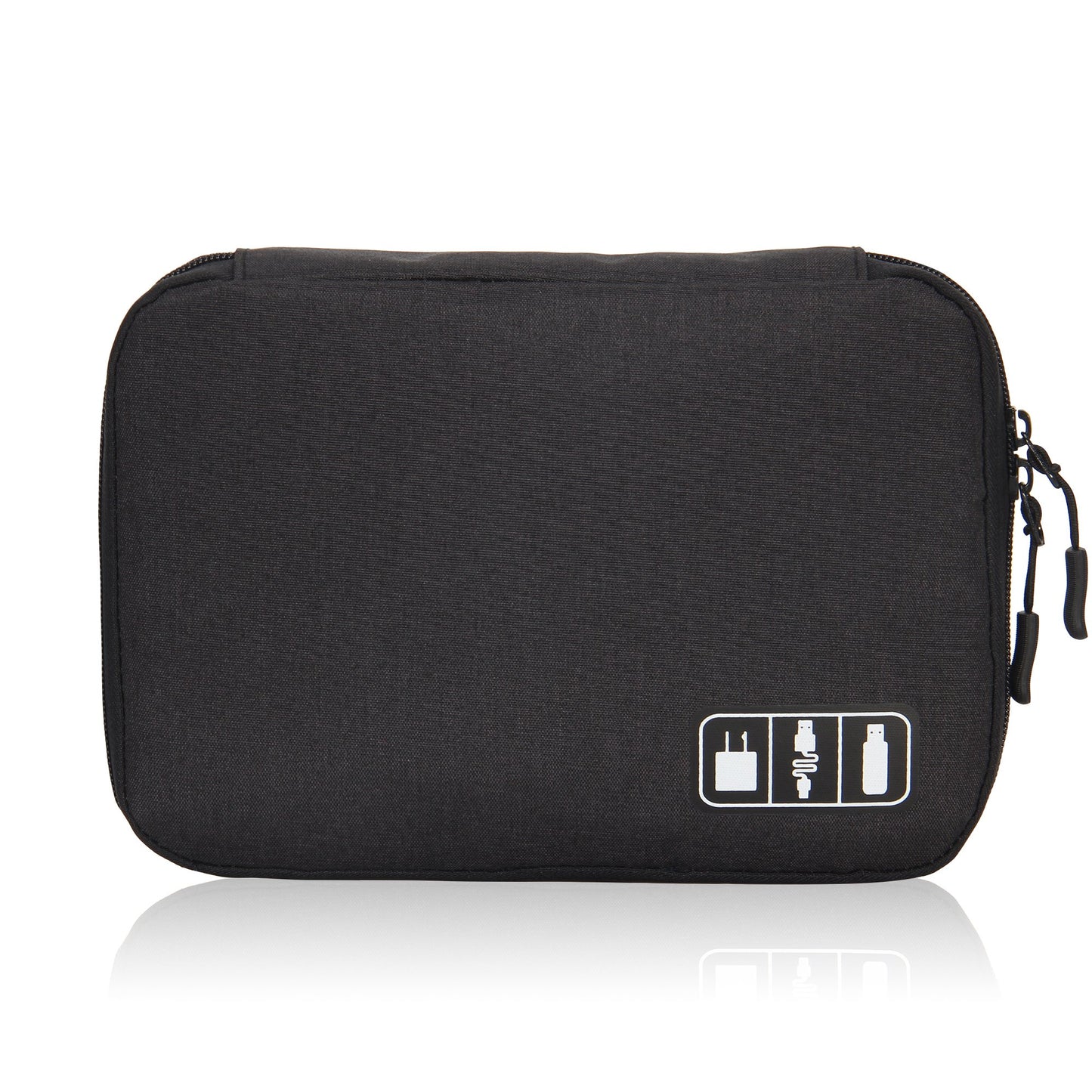 Hynes Eagle Travel Universal Cable Organizer Electronics Accessories Cases for Various USB Phone Charger and Cable Black