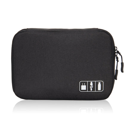 Hynes Eagle Travel Universal Cable Organizer Electronics Accessories Cases for Various USB Phone Charger and Cable Black