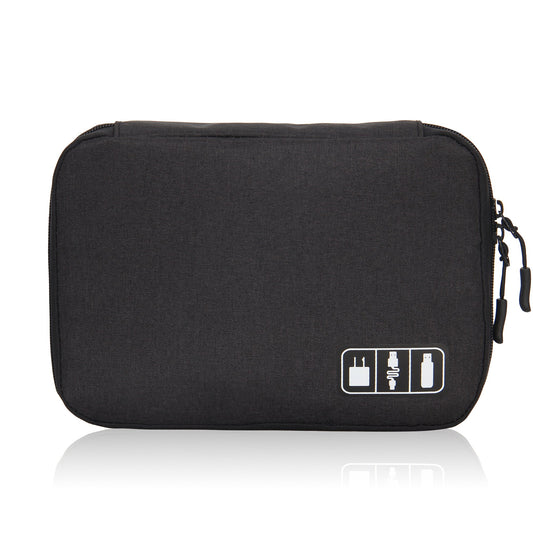 Hynes Eagle Travel Universal Cable Organizer Electronics Accessories Cases for Various USB Phone Charger and Cable Black