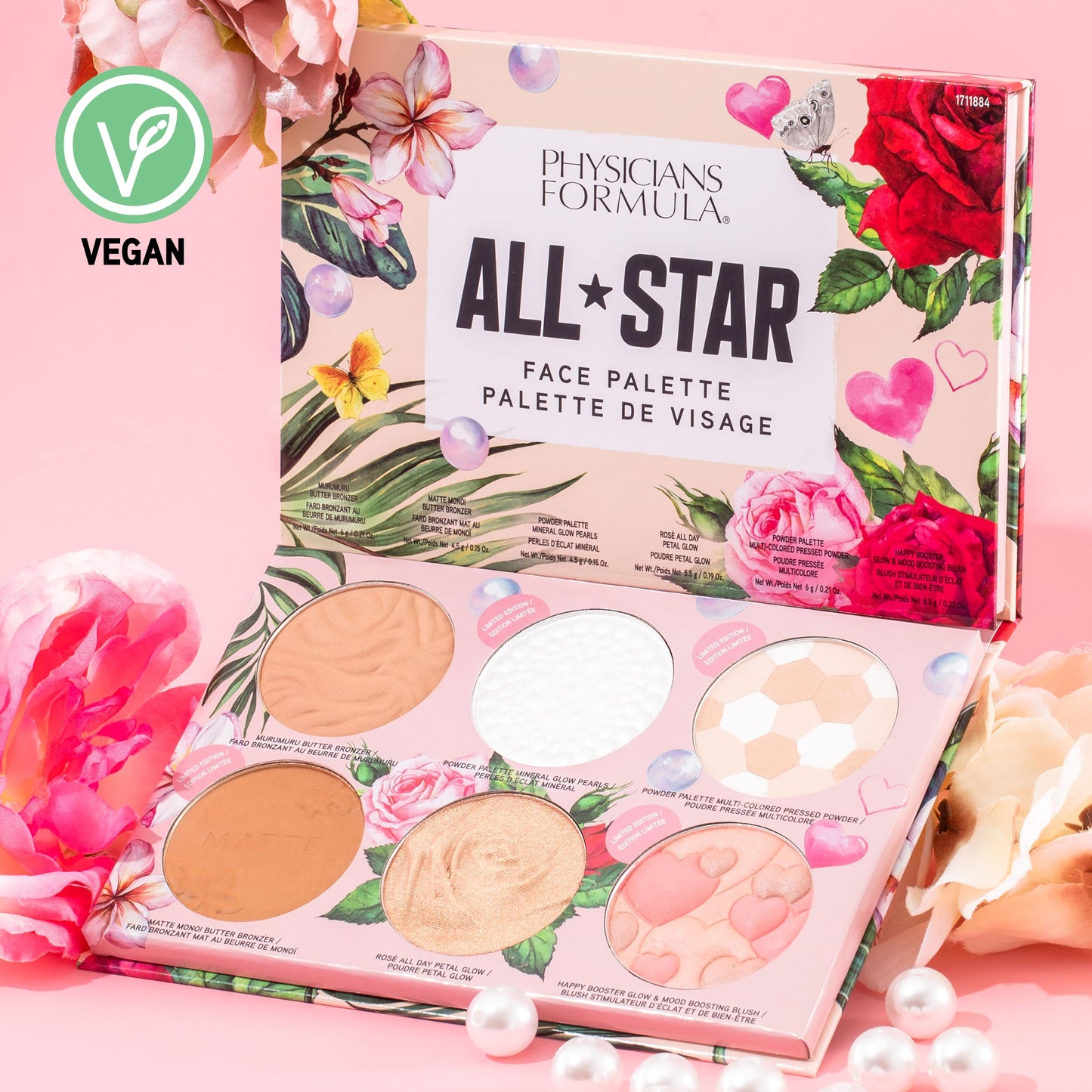 Physicians Formula All-Star Face Palette, Velvety-Smooth Buildable & Blendable Formulas,Versatile Matte and Multidimensional Shades, Cruelty-Free & Vegan - Natural