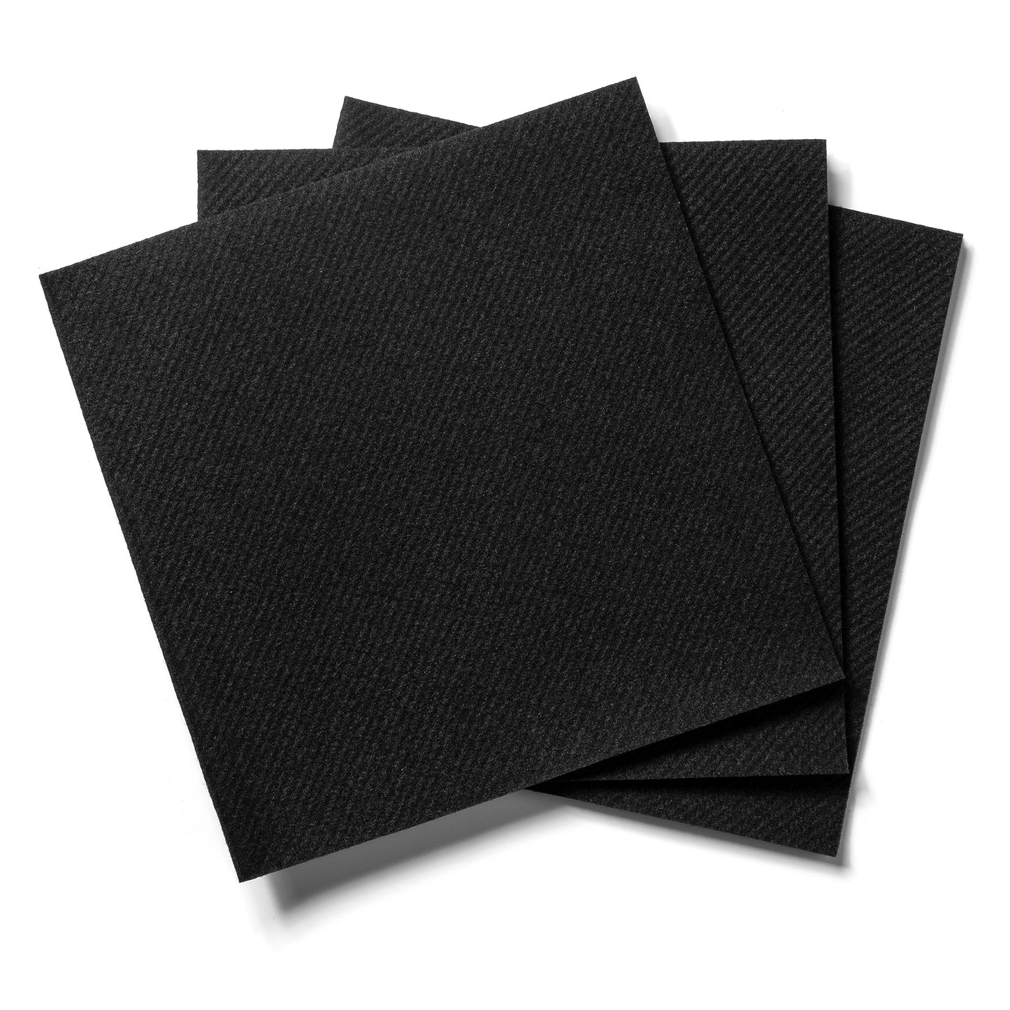 AH AMERICAN HOMESTEAD Cocktail Napkins-Disposable Beverage/Bar Napkins-Black Linen-Like Square Napkins-Eco-Friendly & Compostable-Everyday Use, Party or Wedding 4.75inch x 4.75inch (100 Count, Black)