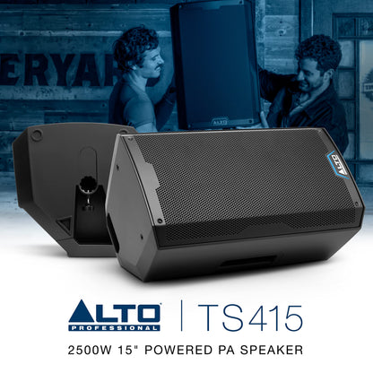 ALTO TS415 2500W 15" Powered PA Speaker with 3 Channel Mixer, Bluetooth Streaming, Wireless Loudspeaker Linking, DSP and ALTO App
