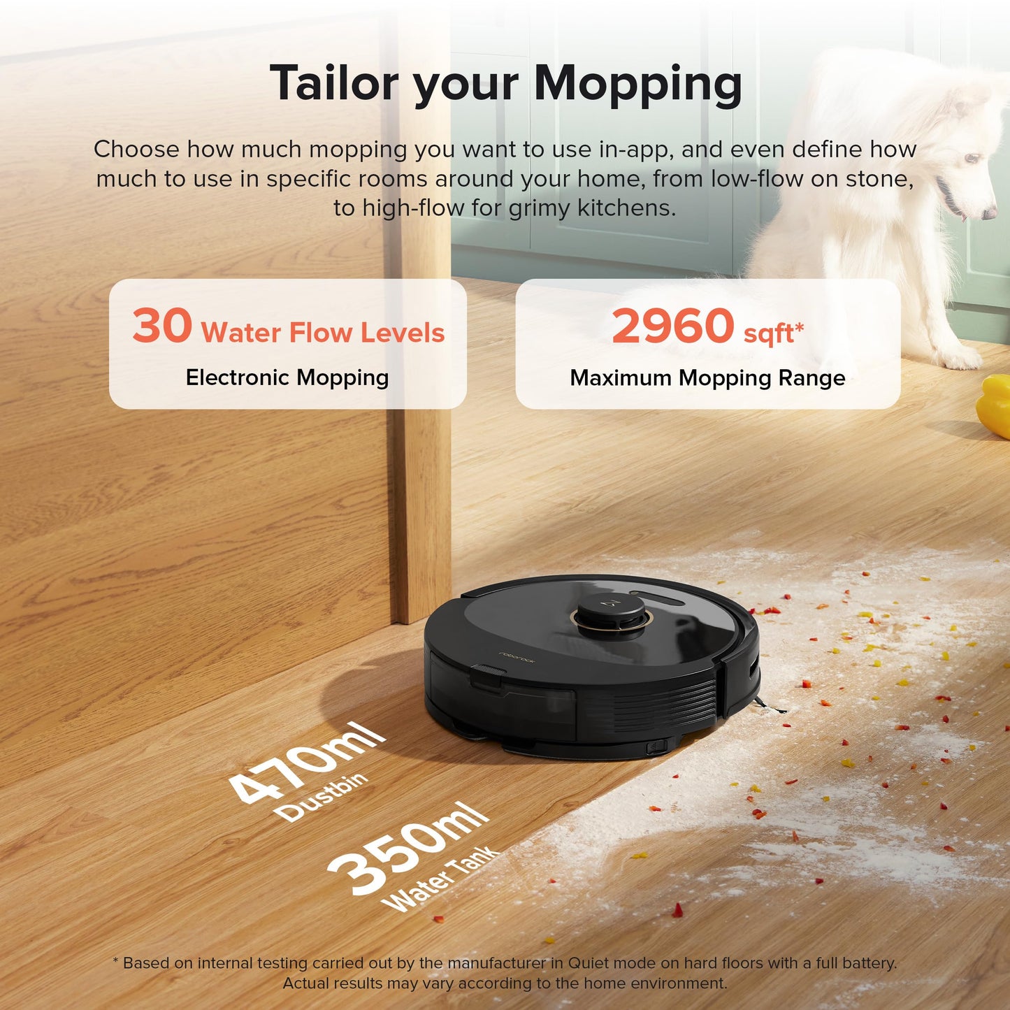 roborock Q8 Max+ Robot Vacuum and Mop, Self-Emptying, Hands-Free Cleaning for up to 7 Weeks, Reactive Tech Obstacle Avoidance, 5500 Pa Suction, DuoRoller Brush, APP-Controlled Mopping, Black