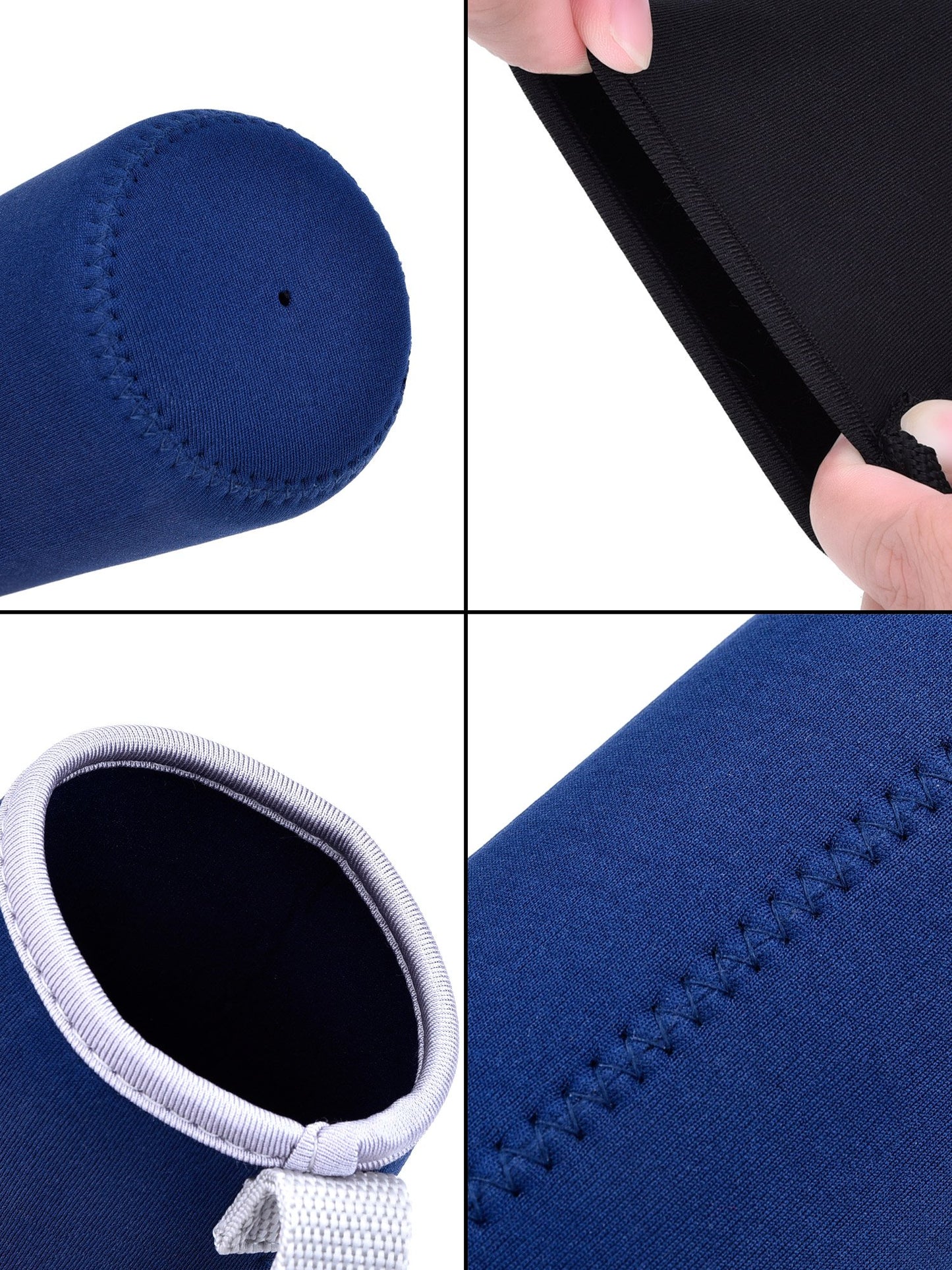 Mudder 2 Pieces Water Bottle Sleeve Neoprene Carrier Nylon Sleeve for 19.4 oz Glass Water Bottle, 550 ml (Black and Navy Blue)